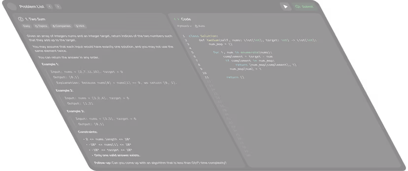 AI Interview Assistant - Foreground interface