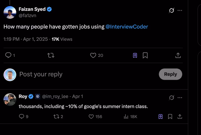 AI Interview Assistant - Anonymous User testimonial screenshot